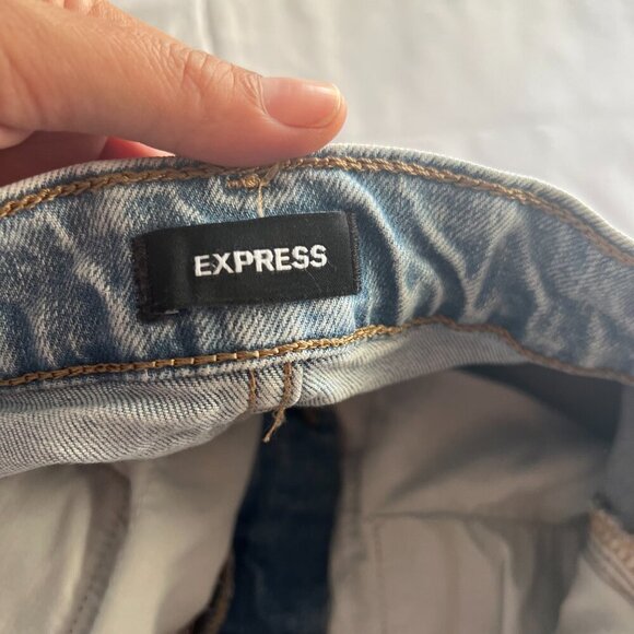 Express Women’s Size 10R Light Blue Ankle Jeans , Super High Rise - Picture 3 of 12